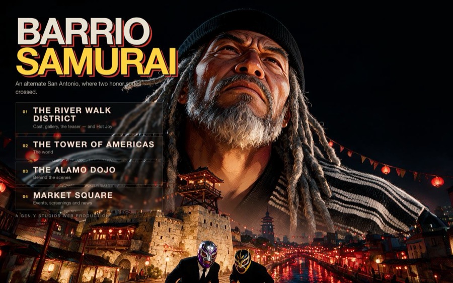 Barrio Samurai, top of the page