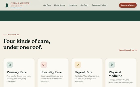 Cedar Grove Medical Group, further down the page
