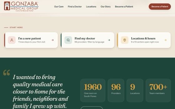 Gonzaba Medical Group, further down the page