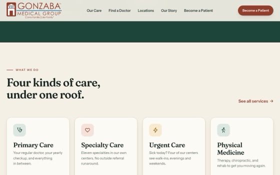 Gonzaba Medical Group, further down the page