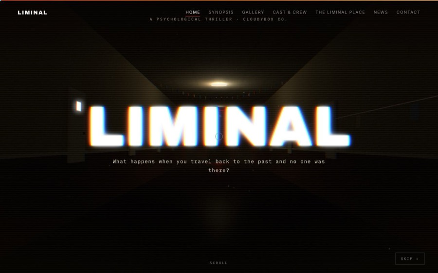 Liminal, top of the page