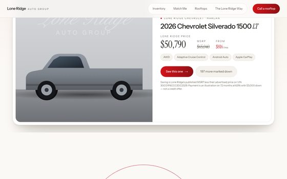 Lone Ridge Auto Group, further down the page