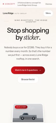 Lone Ridge Auto Group on a phone