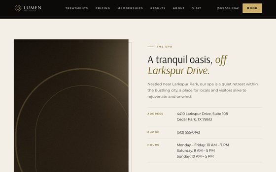 Lumen Aesthetics, further down the page