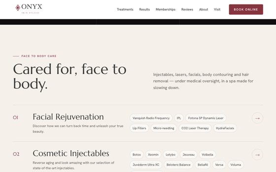 Onyx Skin Studio, further down the page